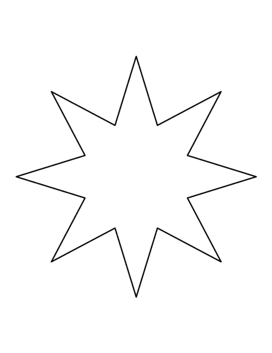 Eight Point Star Kids Coloring Pages Pdf Free Vectors